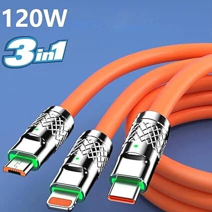 3 in 1 Fast Charging Cable 120W