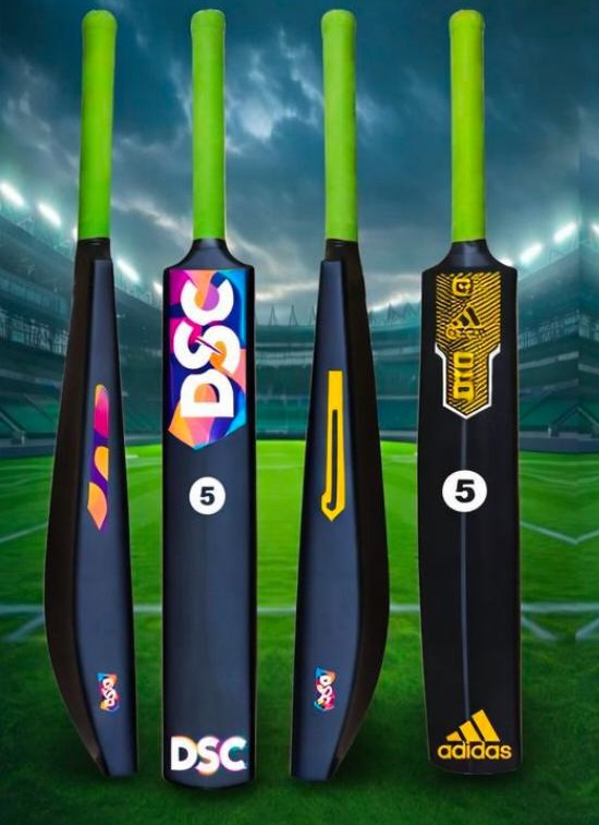 5 No. Plastic Cricket Bat