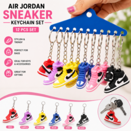 12pcs Shoe Shape Keychains